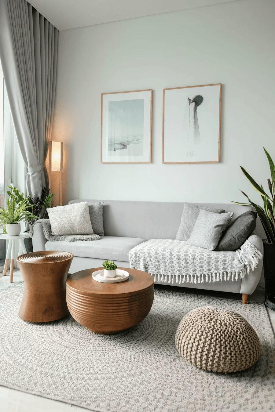 Light living room with client design assets